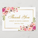 Search for pink gold thank you cards Floral watercolor