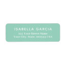 Search for mint return address labels Typography