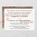 Search for brick wedding invitations Vintage