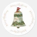 Search for vintage christmas bells stickers Green