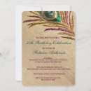 Search for peacock birthday invitations Green