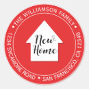 Search for red house stickers Change of address