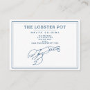Search for seafood restaurant business cards Elegant