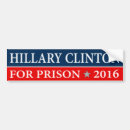 Search for funny prison bumper stickers Hillary