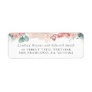 Search for rose floral return address labels Elegant modern