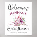 Search for floral bridal shower welcome signs Calligraphy