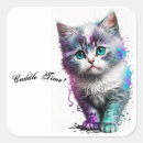 Search for purple cat stickers Watercolor
