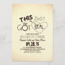 Search for just engaged invitations Typography