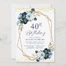 Search for elegant blue 60th birthday invitations Geometric