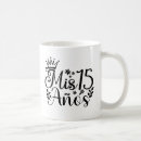 Search for 15th birthday mugs Quinceanera