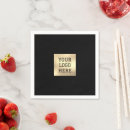 Search for company logo napkins Black