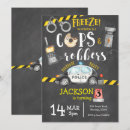 Search for cops and robbers invitations Police car