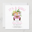 Search for safari baby girl shower invitations Greenery