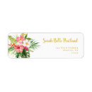 Search for hibiscus flowers return address labels Baby shower
