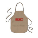 Search for beasts aprons Red