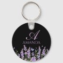 Search for lavender and black key rings Floral