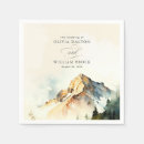 Search for mountains napkins Watercolor landscape