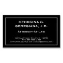 Search for understated business cards Double line white border