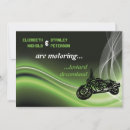 Search for motorcycle biker invitations Black