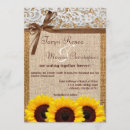 Search for burlap and sunflower wedding invitations Western