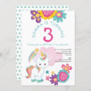 Search for girls 3rd birthday invitations Third