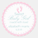 Search for girl footprints stickers Baby shower
