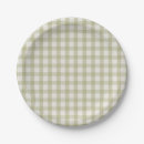 Search for green plaid pattern plates Vintage