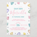 Search for gemstone birthday invitations Jewel