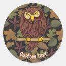 Search for owl on branch stickers Animal
