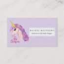 Search for unicorn business cards Watercolor