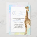 Search for blue giraffe baby shower invitations Modern
