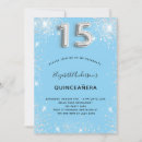 Search for blue and silver quinceanera invitations 15 years old