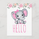 Search for pink elephants postcards Baby girl