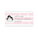 Search for pink penguin return address labels Animal
