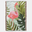 Search for tropical flamingo blankets Jungle