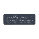 Search for dark blue return address labels Modern