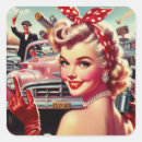 Search for 1950s girl stickers Pinup