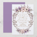 Search for lavender and cream wedding invitations Flowers