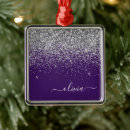 Search for purple christmas tree decorations Girly