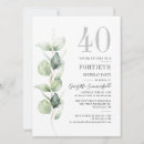Search for typography 40th birthday invitations Minimalist