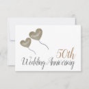 Search for 50th anniversary wedding rsvp cards White