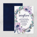 Search for boho feather wedding invitations Navy blue