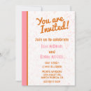 Search for pink and orange invitations Bold