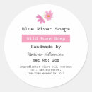 Search for ingredients round stickers Handmade soap