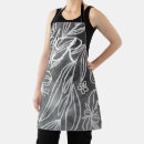 Search for black and white drawing aprons Botanical