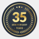 Search for thirty five years stickers Anniversary