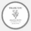 Search for black and white striped wedding stickers Modern