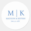 Search for blue monogram stickers Elegant