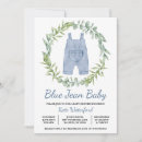 Search for baby overalls invitations Blue