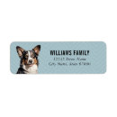 Search for cardigan corgi return address labels Blue